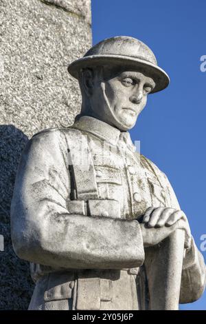 MARZO, CAMBRIDGESHIRE, Regno Unito, 23 NOVEMBRE : Statua della memoria nel marzo Cambridgeshire il 23 novembre 2012 Foto Stock