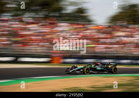 Monza, Italia - 21 giu 2024:, #44 Lewis Hamilton (GBR, Mercedes), sabato prove libere in vista delle qualifiche per il GP d'Italia di F1 Foto Stock