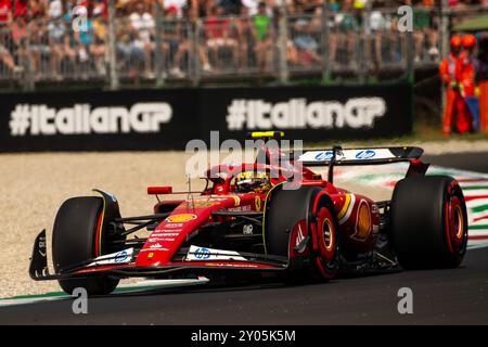 Monza, Italia - 21 giugno 2024:, #55 Carlos Sainz (Spagna, Ferrari), sabato prove libere davanti alle qualifiche per il GP d'Italia di F1 Foto Stock