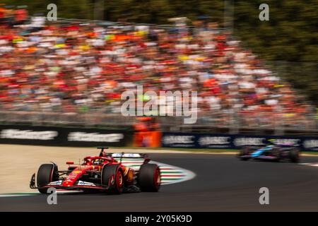 Monza, Italia - 21 giu 2024:, #16 Charles Leclerc (MCO, Ferrari), sabato prove libere in vista delle qualifiche per il GP d'Italia di F1 Foto Stock