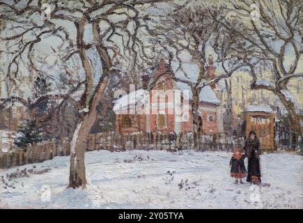 Camille Pissarro, Chataigniers a Louveciennes, 1879 olio su tela, Museo de Orsay, Ministerio de Cultura y Comunicacion Frances, Parigi, Francia, Wester Foto Stock