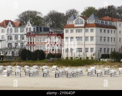 Località balneare di Bansin sull'isola di Usedom Foto Stock