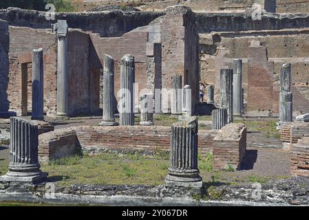 Teatro Maritimo, frammento, scavi a Tivoli, Villa Adriana Foto Stock