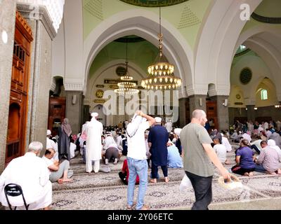 Medina, Arabia Saudita, giugno 27 2024: La Moschea di Quba, considerata la prima moschea al mondo, costruita il primo giorno della pace di Maometto su di lui Foto Stock