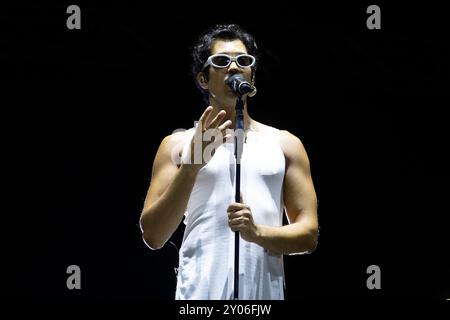 Mahmood (Alessandro Mahmoud) si esibisce al TODAYS Festival 2024 il 31 agosto 2024 a Torino. Foto Stock