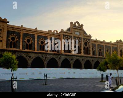 Medina, Arabia Saudita, giugno 28 2024: La ferrovia Hejaz, turco ottomano, era una ferrovia a scartamento ridotto che correva da Damasco a Medina, attraverso l'Hejaz Foto Stock