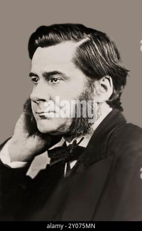 Thomas Henry Huxley, 1825 – 1895, biologo e antropologo inglese, specializzato in anatomia comparata, 1874, editato digitalmente Foto Stock