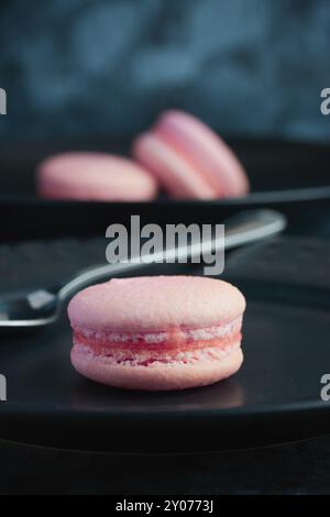 Rosa francese dolce amaretti close up Foto Stock