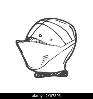 Illustrazione di Silhouette icona Cavaliere medievale. Casco di epoca media vettore grafico pittogramma simbolo clip Art. Illustrazione Vettoriale