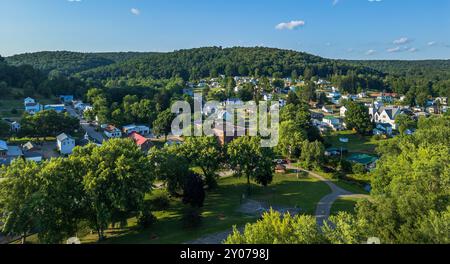 Vista aerea di Tidioute, Pennsylvania, Stati Uniti Foto Stock