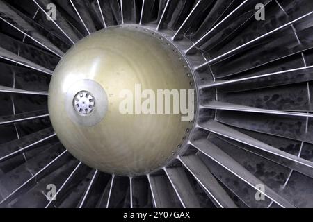 Dettaglio di una turbina di un aeromobile Foto Stock
