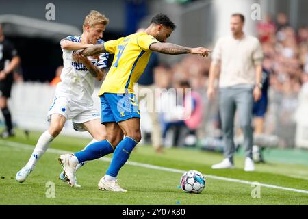 Superligakampen mellem FC København og Brøndby IF i Parken i København søndag den 1. settembre 2024. Crediti: Ritzau/Alamy Live News Foto Stock