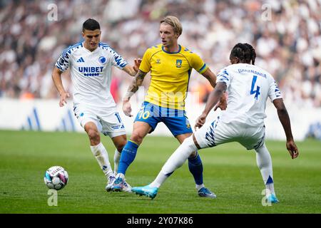 Superligakampen mellem FC København og Brøndby IF i Parken i København søndag den 1. settembre 2024. Crediti: Ritzau/Alamy Live News Foto Stock