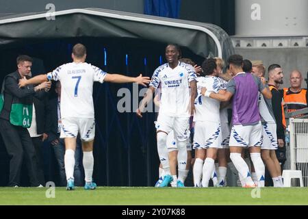 Superligakampen mellem FC København og Brøndby IF i Parken i København søndag den 1. settembre 2024. Crediti: Ritzau/Alamy Live News Foto Stock