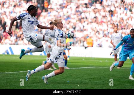 Superligakampen mellem FC København og Brøndby IF i Parken i København søndag den 1. settembre 2024. Crediti: Ritzau/Alamy Live News Foto Stock