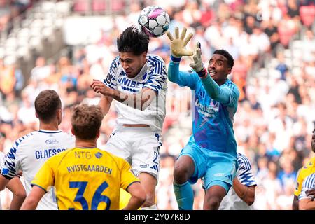 Superligakampen mellem FC København og Brøndby IF i Parken i København søndag den 1. settembre 2024. Crediti: Ritzau/Alamy Live News Foto Stock