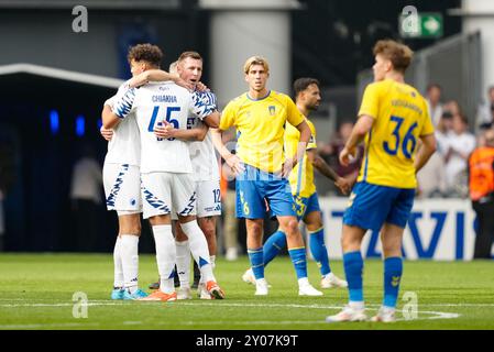 Superligakampen mellem FC København og Brøndby IF i Parken i København søndag den 1. settembre 2024. Crediti: Ritzau/Alamy Live News Foto Stock