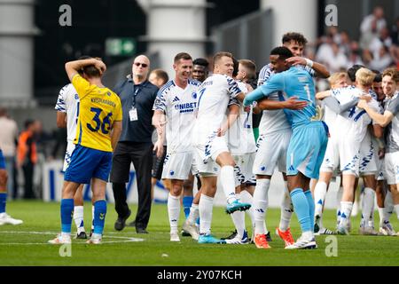 Superligakampen mellem FC København og Brøndby IF i Parken i København søndag den 1. settembre 2024. Crediti: Ritzau/Alamy Live News Foto Stock