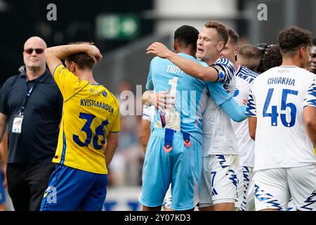 Superligakampen mellem FC København og Brøndby IF i Parken i København søndag den 1. settembre 2024. Crediti: Ritzau/Alamy Live News Foto Stock