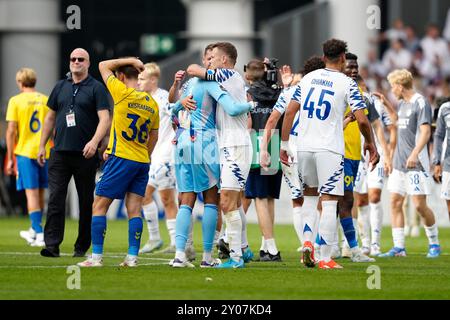 Superligakampen mellem FC København og Brøndby IF i Parken i København søndag den 1. settembre 2024. Crediti: Ritzau/Alamy Live News Foto Stock