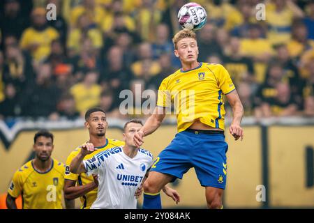 Danimarca. 1 settembre 2024. Sebastian Sebulonsen del Broendby IF durante la partita 3F Superliga tra FC Copenhagen e Broendby IF a Parken a Copenaghen, domenica 1 settembre 2024. (Foto: Mads Claus Rasmussen/Ritzau Scanpix) credito: Ritzau/Alamy Live News Foto Stock