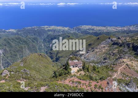 Escursioni a Madeira, vista sulla costa settentrionale Foto Stock