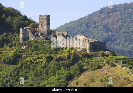 Edificio posteriore in rovina di Spitz, edificio posteriore in rovina del castello di Spitz 04 Foto Stock