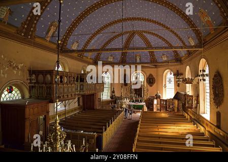 Europa, Germania, bassa Sassonia, Altes Land vicino ad Amburgo, regione metropolitana di Amburgo, Jork-Estebruegge, Chiesa protestante di San Martino, costruita nel 1702 Foto Stock