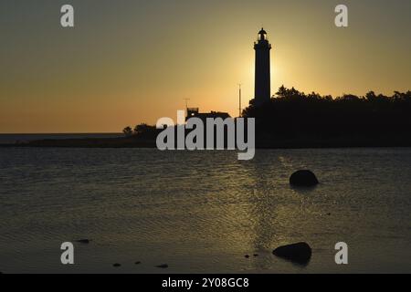 Lange Erik, Olands norra udde, è un faro svedese situato sulla punta settentrionale dell'isola svedese di Oeland nel Mar Baltico Foto Stock
