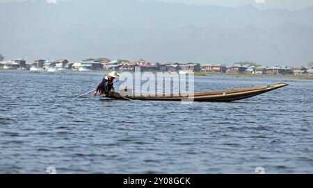 Pescatori del lago Inle Foto Stock