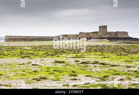 St Aubin's Fort sull'Isola del Canale di Jersey, Regno Unito Foto Stock