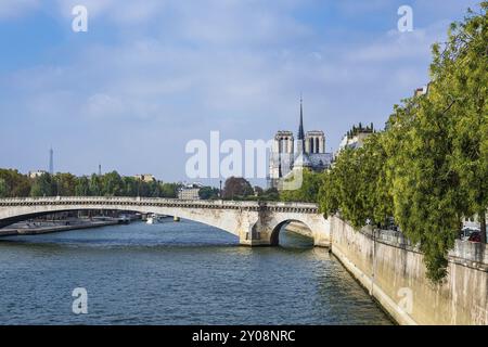 Vista sulla Senna a Parigi, Francia, Europa Foto Stock