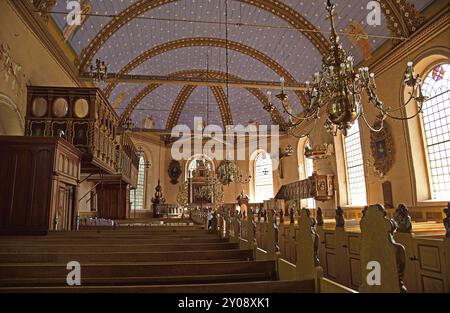 Europa, Germania, bassa Sassonia, Altes Land vicino ad Amburgo, regione metropolitana di Amburgo, Jork-Estebruegge, Chiesa protestante di San Martino, costruita nel 1702 Foto Stock