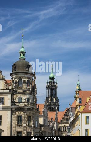 Edifici storici in Dresden Foto Stock