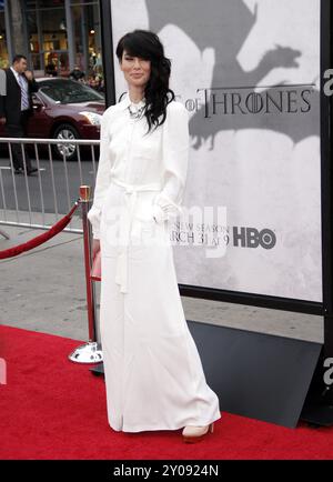 Lena Headey alla terza anteprima stagionale del "Trono di Spade" di HBO tenutasi il 18 marzo 2013 al TCL Chinese Theater di Los Angeles, USA. Foto Stock