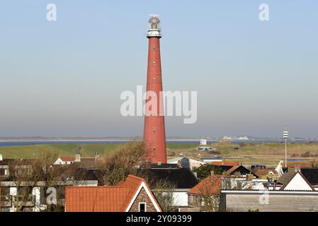 Den Helder, Paesi Bassi. Febbraio 2023. Faro de Lange Jaap a Huisduinen, Den Helder Foto Stock