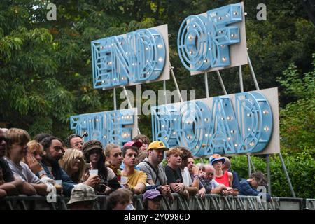 Dorset, Regno Unito. Domenica, 1 settembre, 2024. Vista generale al festival End of the Road del 2024 presso i Larmer Tree Gardens nel Dorset. Data foto: Domenica 1 settembre 2024. Il credito fotografico dovrebbe essere: Richard Gray/Alamy Live News Foto Stock