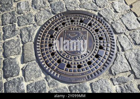 Kanaldeckel Foto Stock