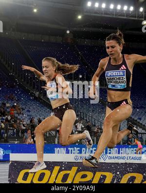 ROM, Italien. 30 agosto 2024. Leichtathletik, Diamond League Golden Gala bRoma 2024, Stadio Olimpico, Roma 3000m Hindernislauf Frauen Olivia Gurth Deutschland Fotocopyright Chai von der Laage/Miyazaki crediti: dpa/Alamy Live News Foto Stock