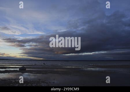 Tramonto sul kolpinsee nel brandeburgo. Tramonto sul Koelpinsee nell'Uckermark Foto Stock