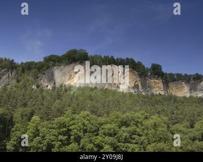 Rock Fall, nella Svizzera sassone, tra Rathen e Koenigstein Rock Fall, nella Svizzera sassone, tra Koenigstein e Rathen Foto Stock