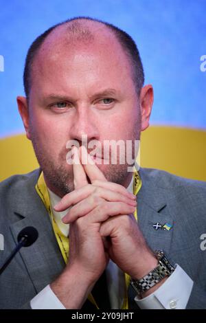 Edimburgo Scozia, Regno Unito 1 settembre 2024. Neil Gray MSP alla 90a Conferenza Nazionale annuale SNP 2024 presso il Centro Congressi Internazionale di Edimburgo. credito sst/alamy notizie in diretta Foto Stock