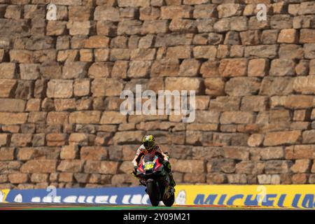 Alvcaniz, ESP. 1 settembre 2024. 36 Joan Mir (Spa-Repsol Honda Team) durante il Moto Grand Prix GoPro di Aragon prove libere MotoGP venerdì, MotoGP di Spagna sul circuito Motorland di Alcaniz il 1° settembre 2024 ad Alcaniz, Spagna. (Foto di Fabio Averna/Sipa USA) credito: SIPA USA/Alamy Live News Foto Stock