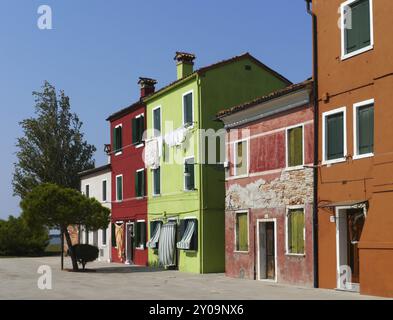 Case colorate a Burano Foto Stock