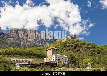 Itinerario dei tre castelli, Korb e Boymont, alto Adige Foto Stock