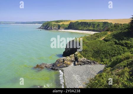 Spiaggia di Lermot in Bretagna, spiaggia di Lermot in Bretagna, Francia, Europa Foto Stock