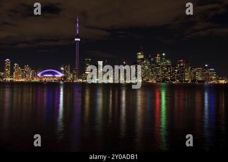 Ripresa notturna di Toronto Canada Foto Stock