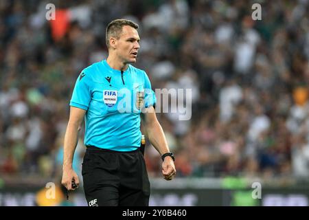 Rio, Brasile - 1° settembre 2024: Paulo Cesar Zanovelli da Silva (FIFA) arbitro nella partita tra Fluminense e San Paolo del Championshi brasiliano Foto Stock