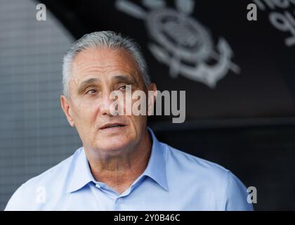 San Paolo, Brasile. 1 settembre 2024. Calcio - Campionato brasiliano - Corinthians x Flamengo - Stadio Neo Quimica Arena. Allenatore Tite di Flamengo prima della partita crediti: Vilmar Bannach/Alamy Live News Foto Stock