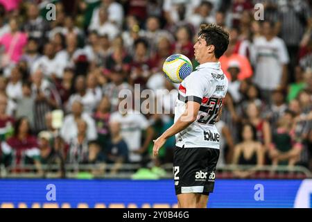 Rio, Brasile - 1° settembre 2024: Nahuel Ferraresi giocatore nella partita tra Fluminense e Sao Paulo per il Campionato brasiliano, 25° round al MARAC Foto Stock